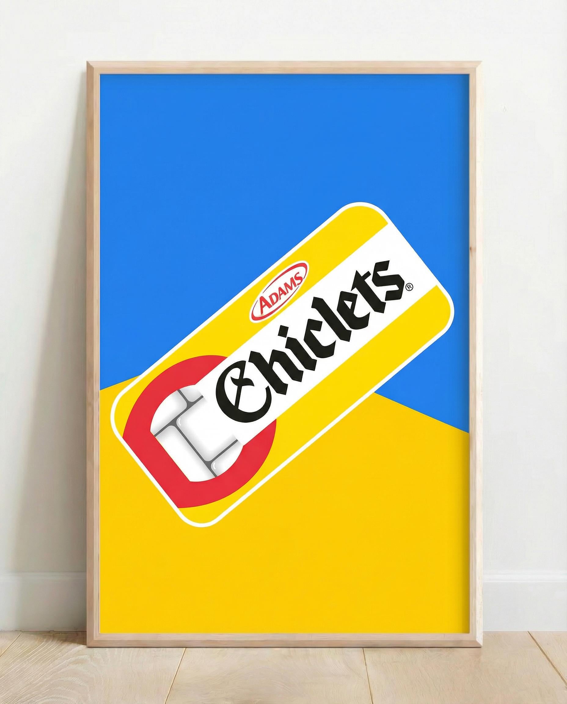 Chiclets Gum Pop Art Print | Lebanese Nostalgia, Beirut Retro Poster