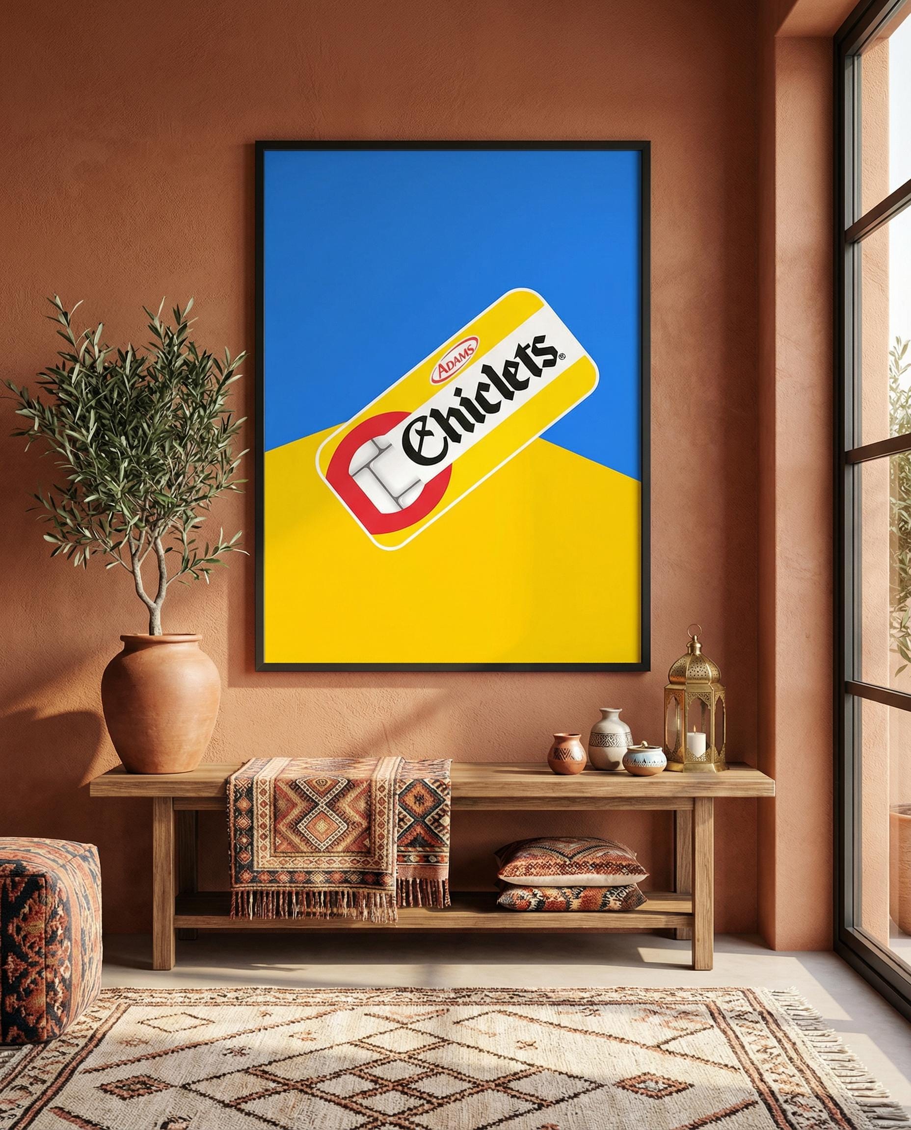 Chiclets Gum Pop Art Print | Lebanese Nostalgia, Beirut Retro Poster