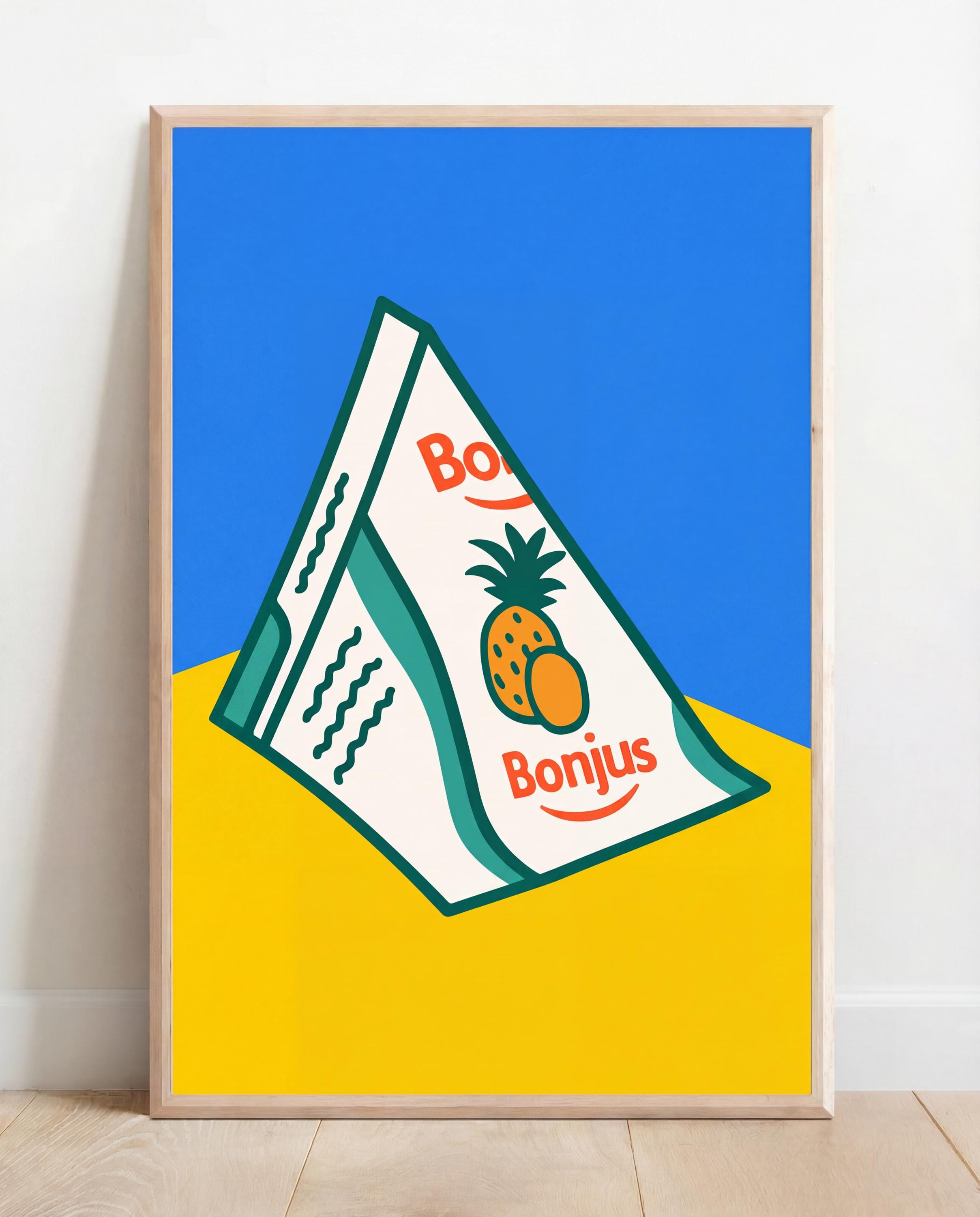 Bonjus Lebanese Print | Retro Beirut Pop Art, Childhood Nostalgia Home Decor