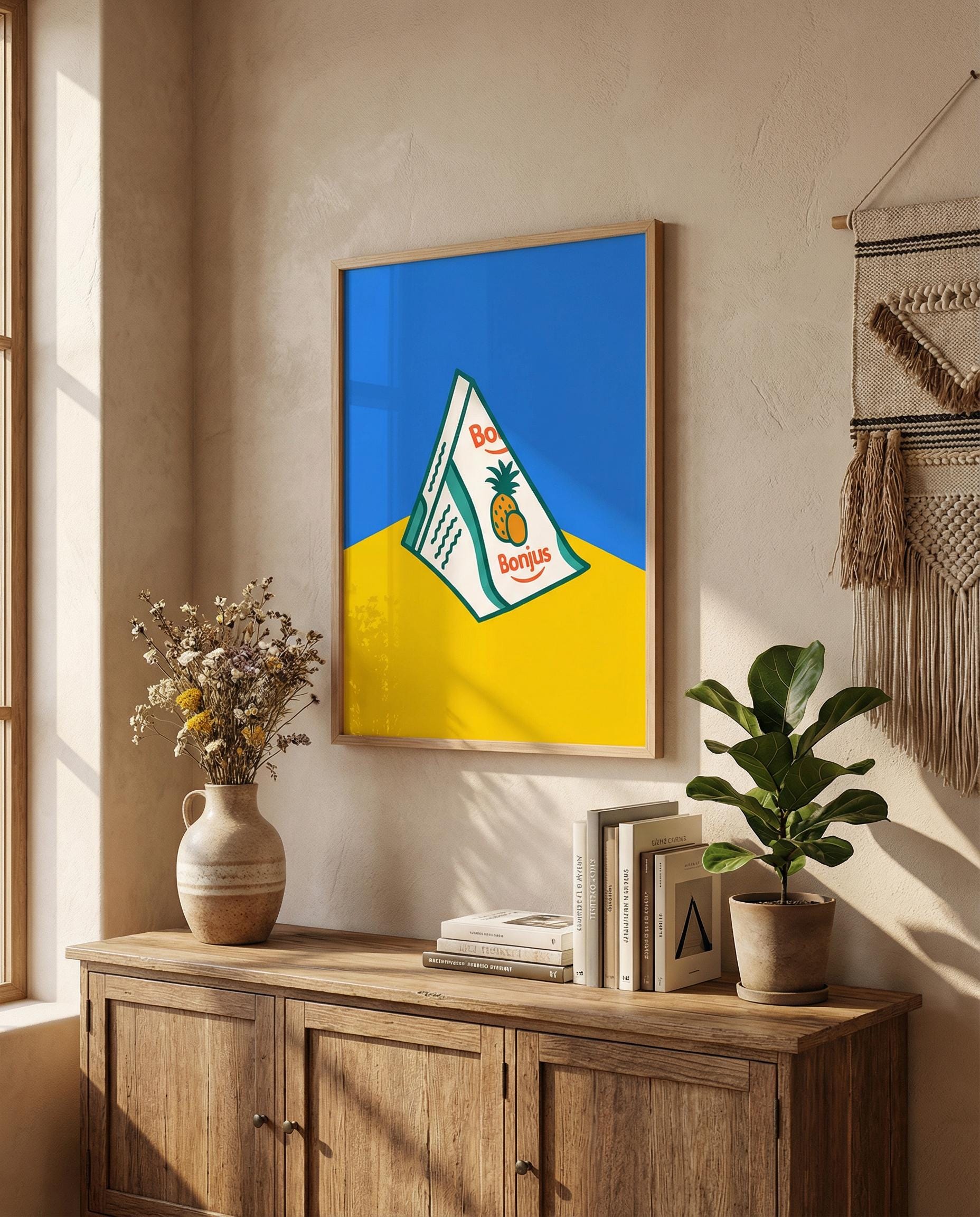 Bonjus Lebanese Print | Retro Beirut Pop Art, Childhood Nostalgia Home Decor