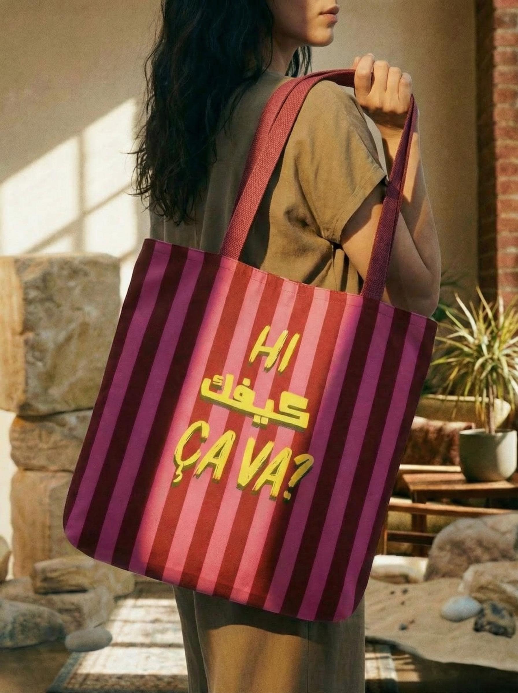 Hi keefik cava pink tote bag