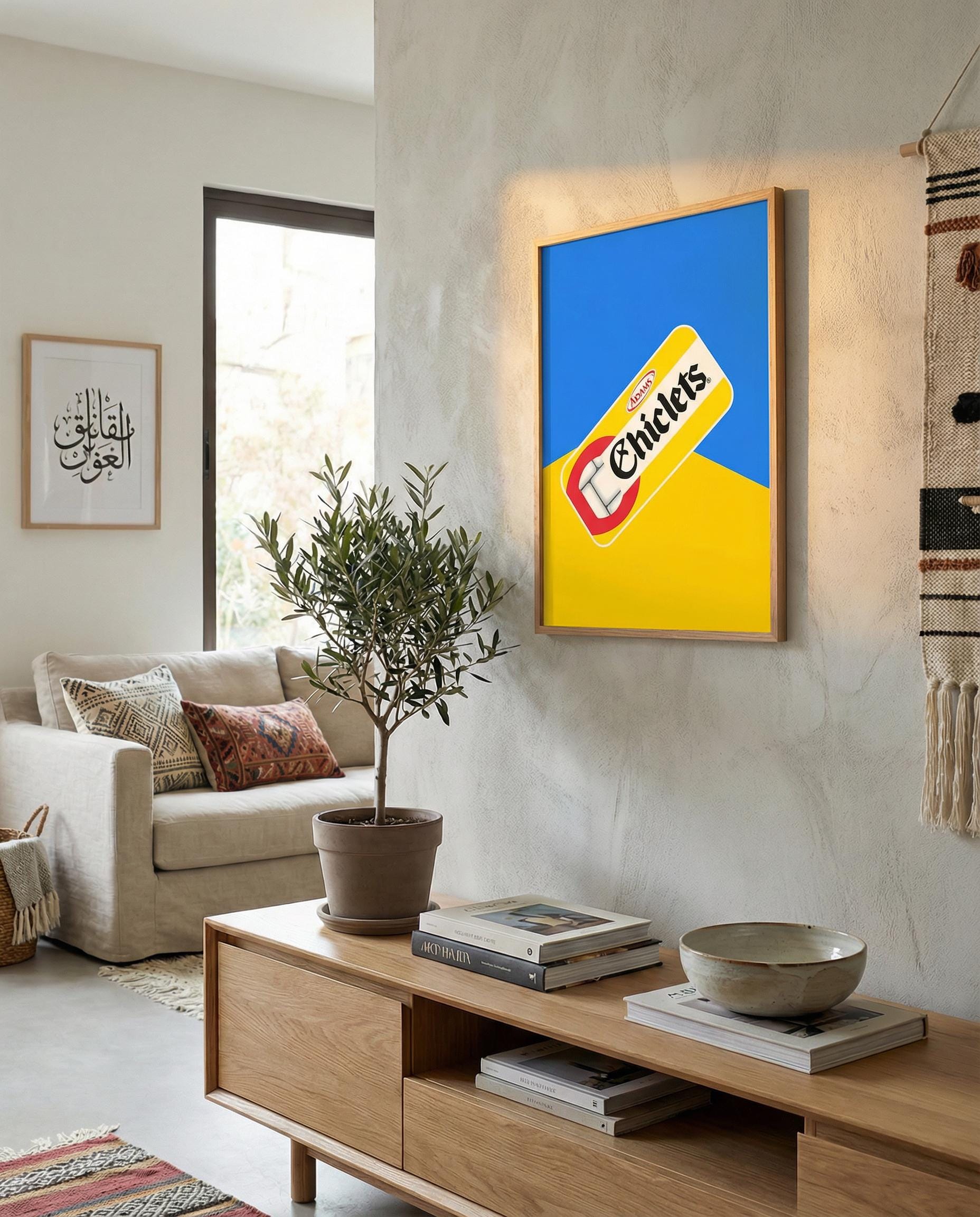 Chiclets Gum Pop Art Print | Lebanese Nostalgia, Beirut Retro Poster