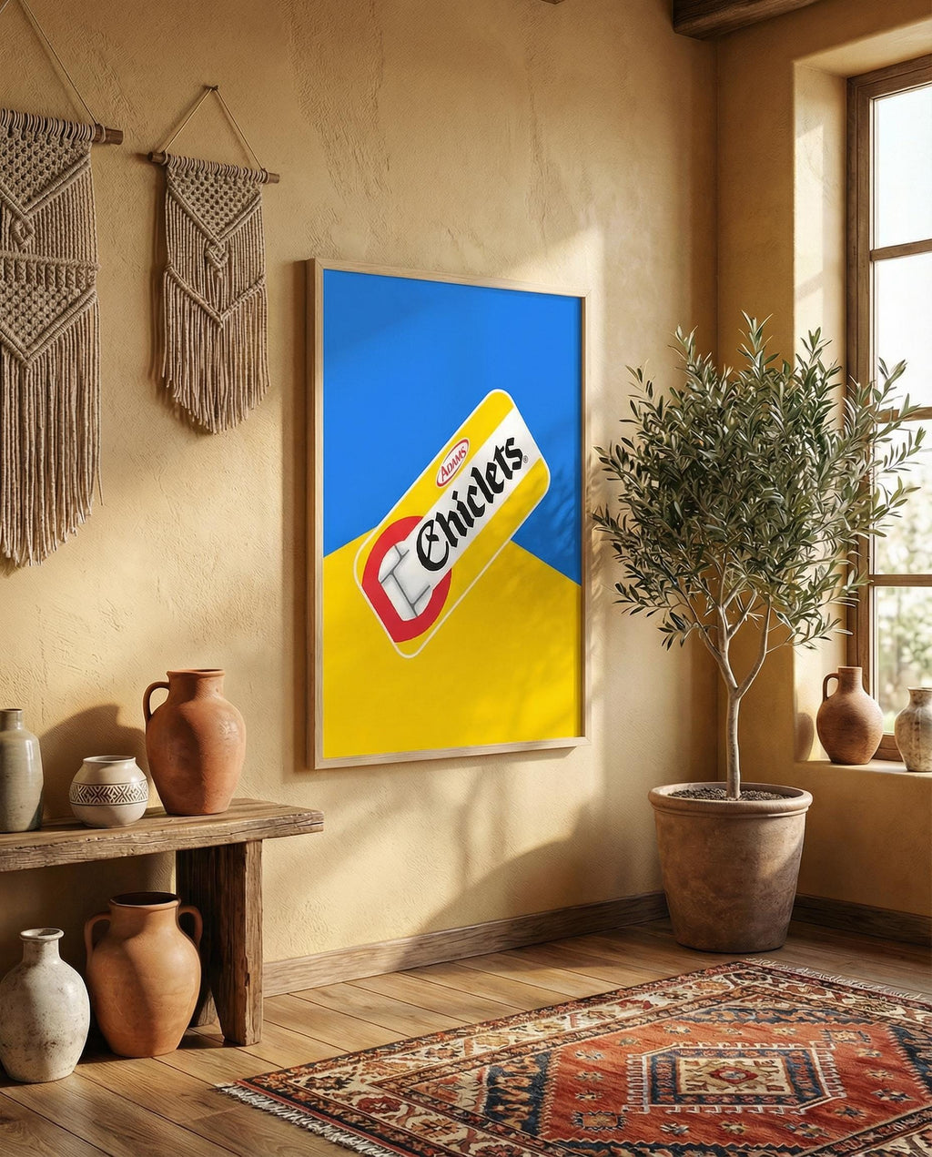 Chiclets Gum Pop Art Print | Lebanese Nostalgia, Beirut Retro Poster