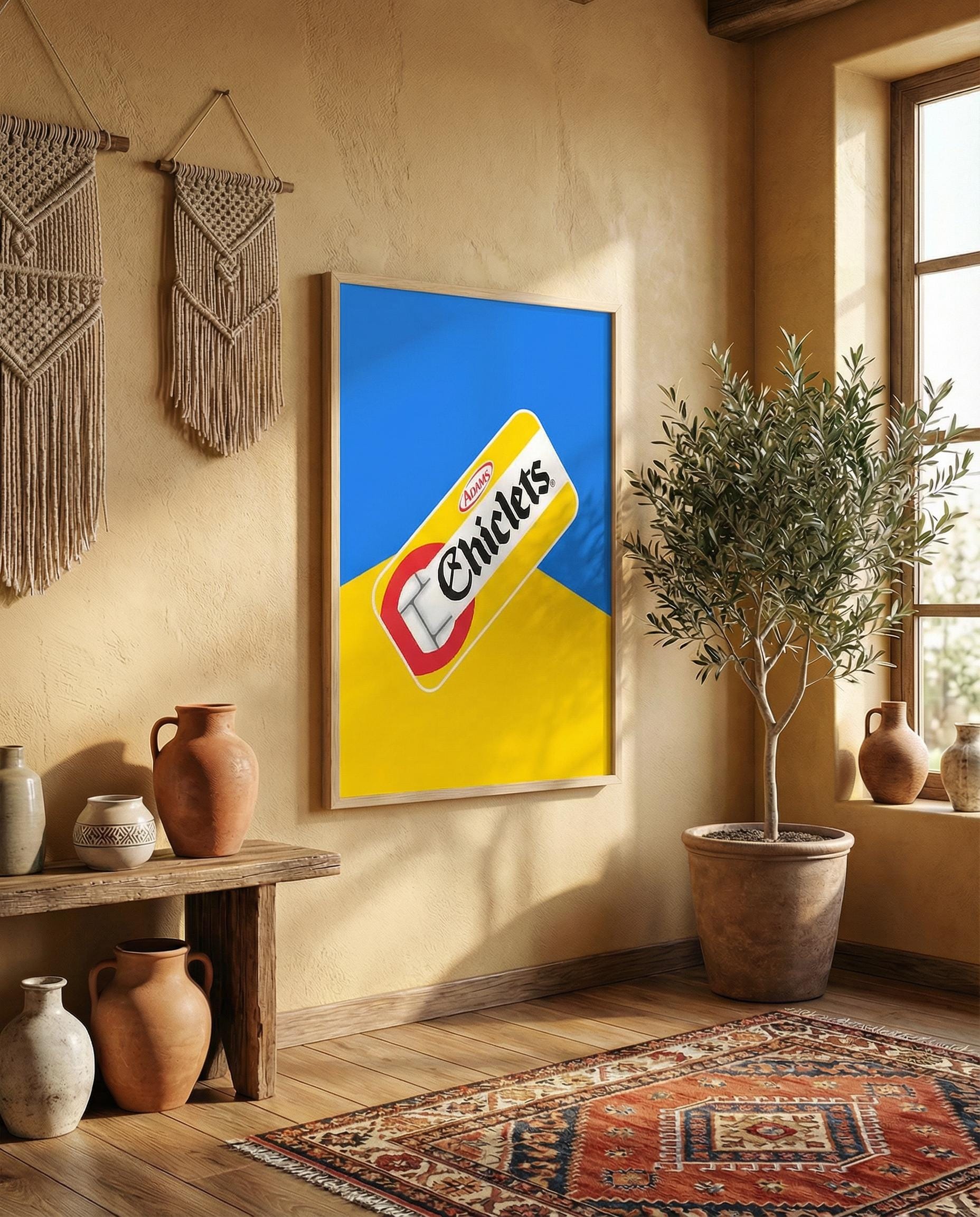 Chiclets Gum Pop Art Print | Lebanese Nostalgia, Beirut Retro Poster