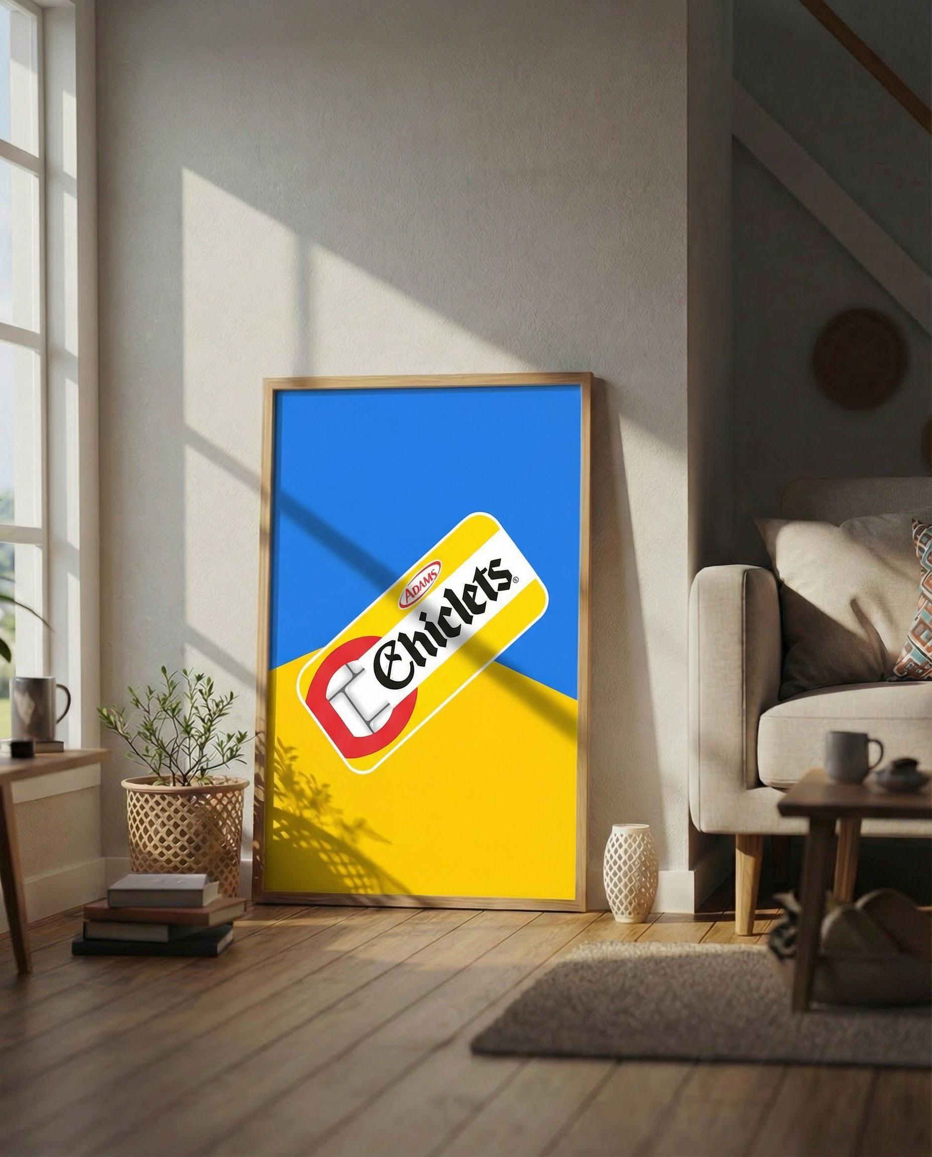 Chiclets Gum Pop Art Print | Lebanese Nostalgia, Beirut Retro Poster