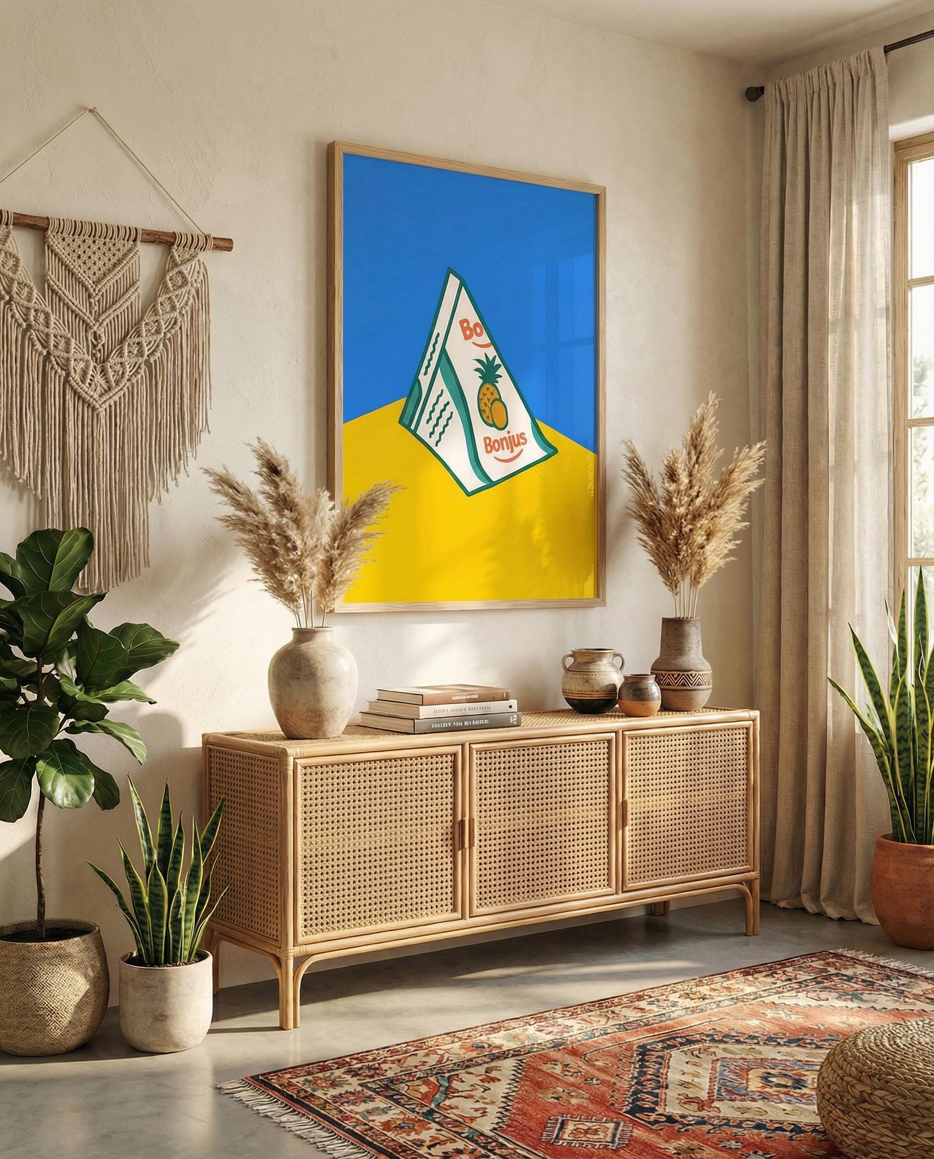 Bonjus Lebanese Print | Retro Beirut Pop Art, Childhood Nostalgia Home Decor