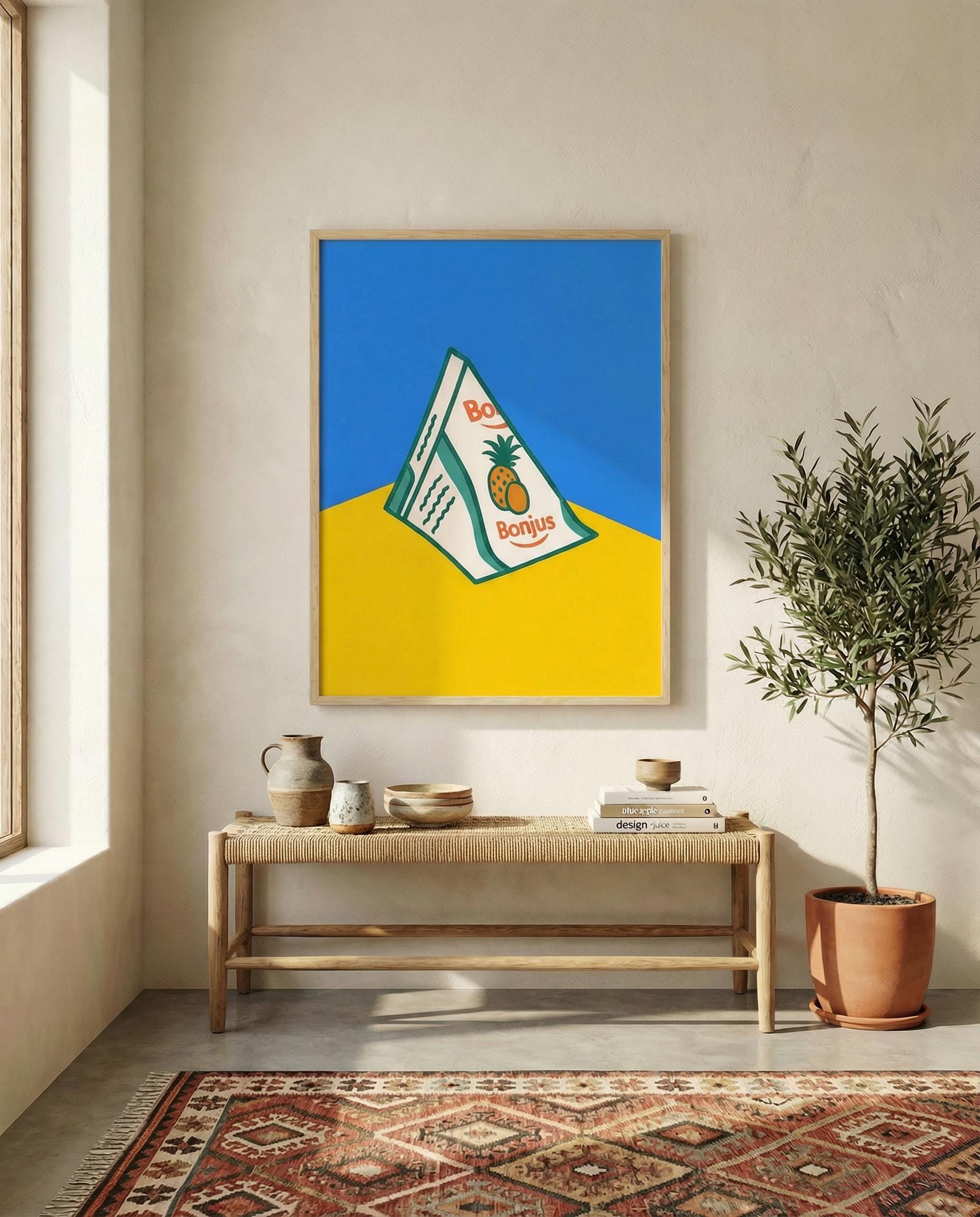 Bonjus Lebanese Print | Retro Beirut Pop Art, Childhood Nostalgia Home Decor