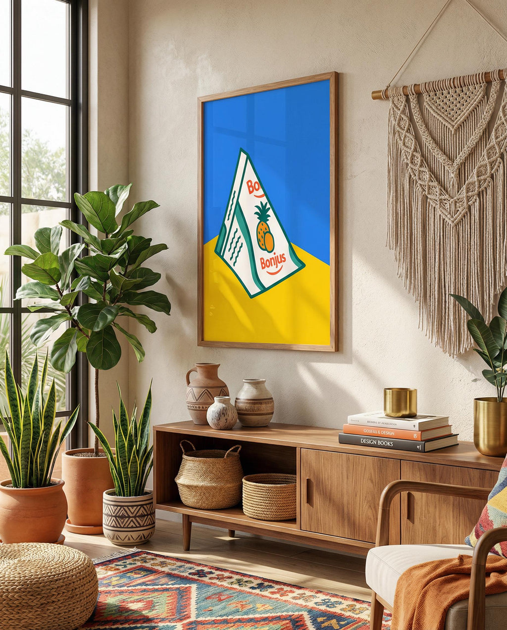 Bonjus Lebanese Print | Retro Beirut Pop Art, Childhood Nostalgia Home Decor