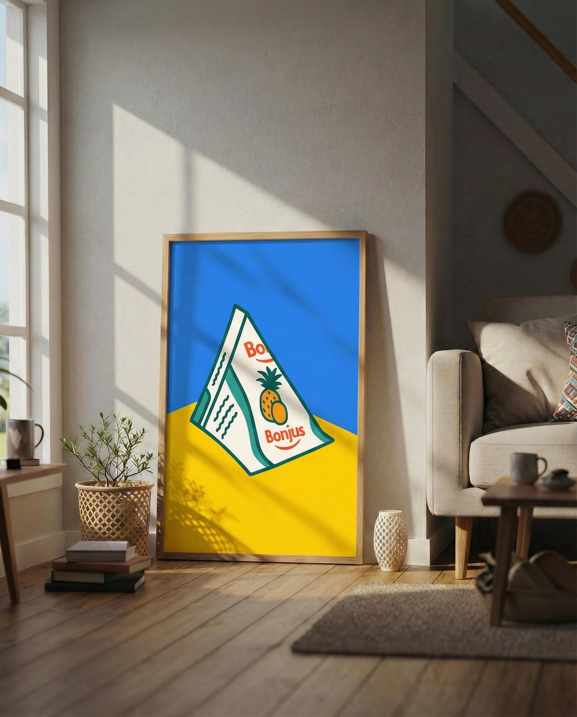 Bonjus Lebanese Print | Retro Beirut Pop Art, Childhood Nostalgia Home Decor