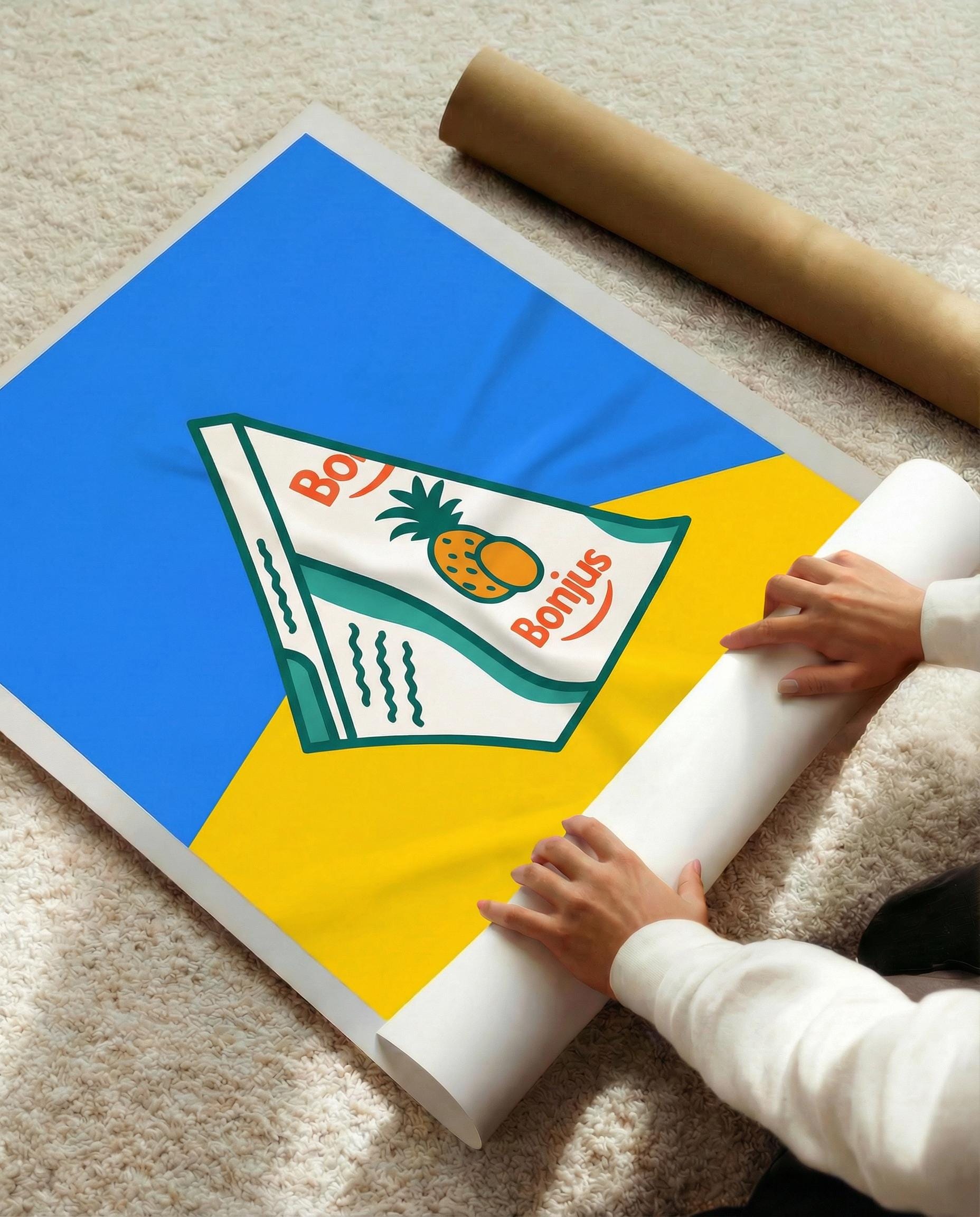 Bonjus Lebanese Print | Retro Beirut Pop Art, Childhood Nostalgia Home Decor