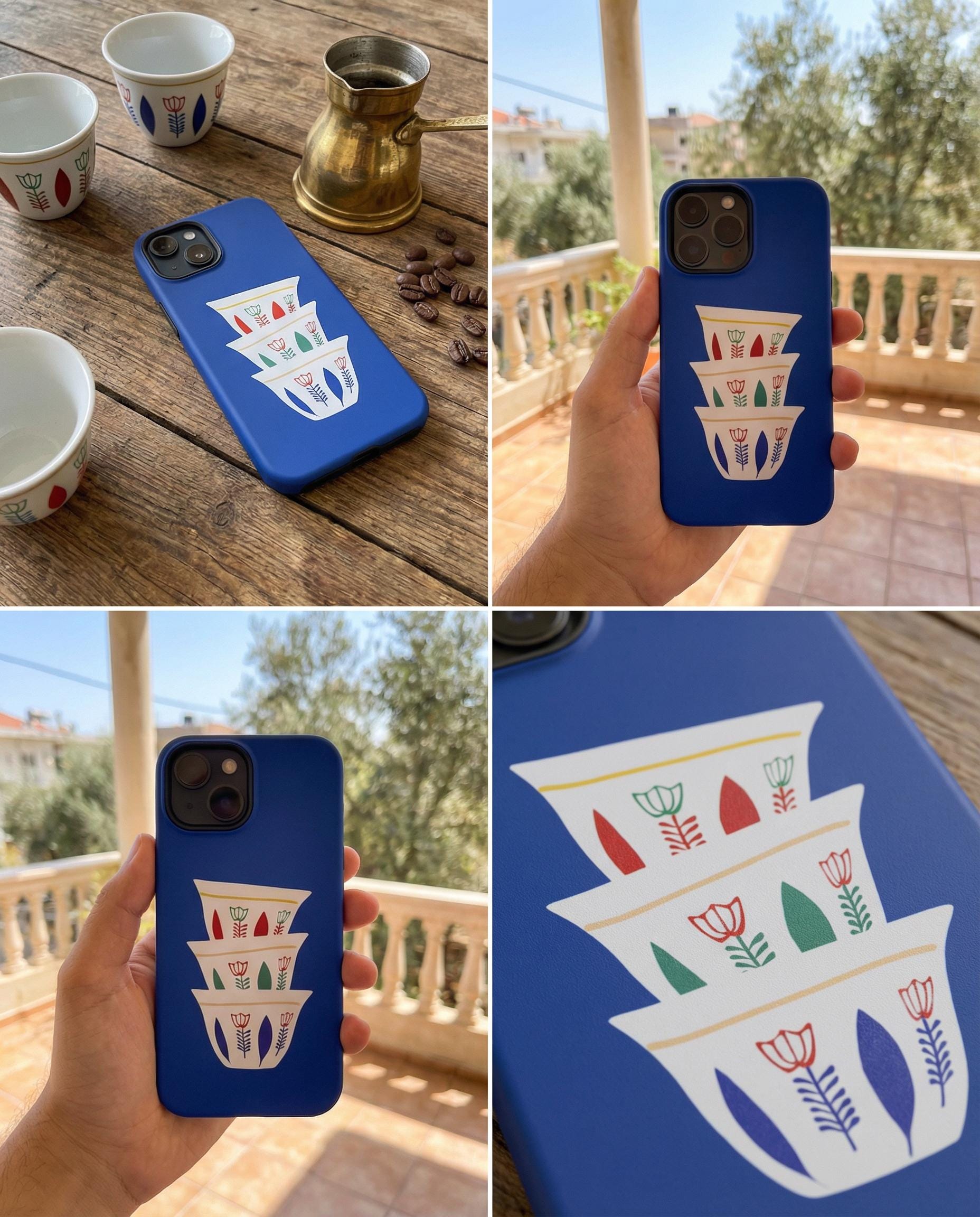 Lebanese Coffee Cup Phone Case | Arabic Finjan iPhone Cover | Middle Eastern Design