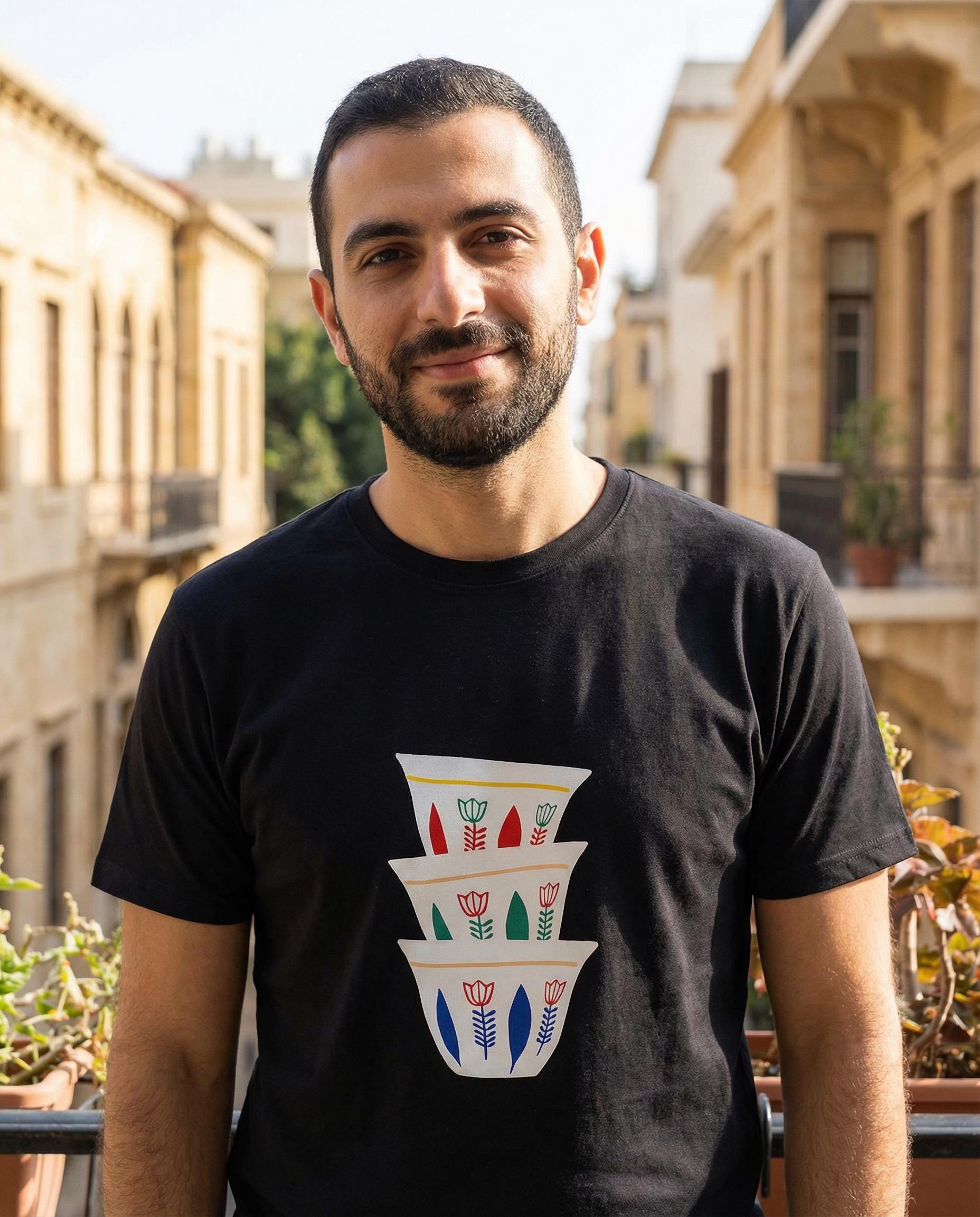 Lebanese Coffee Finjan T-Shirt | Arabic Heritage Graphic Tee