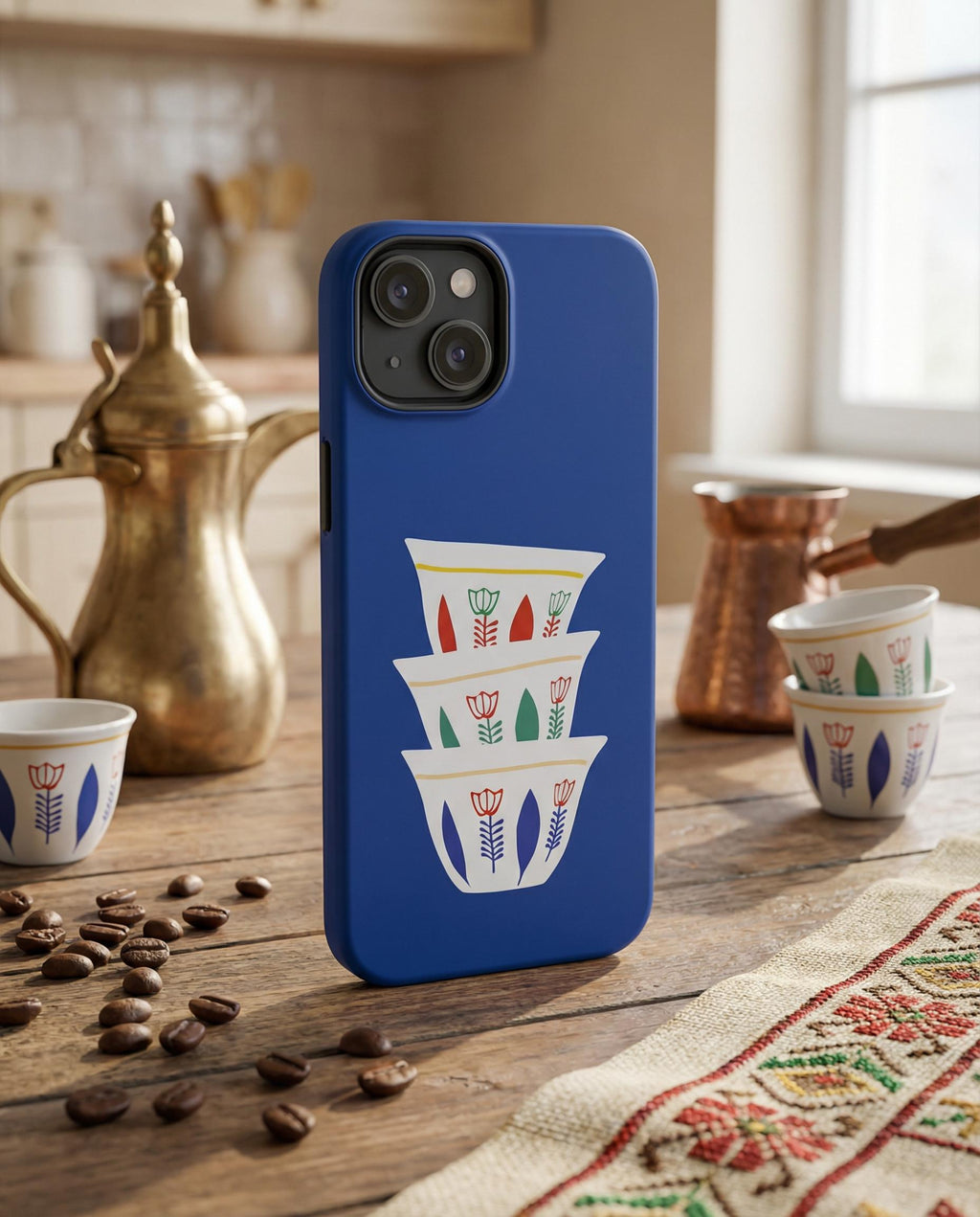 Lebanese Coffee Cup Phone Case | Arabic Finjan iPhone Cover | Middle Eastern Design