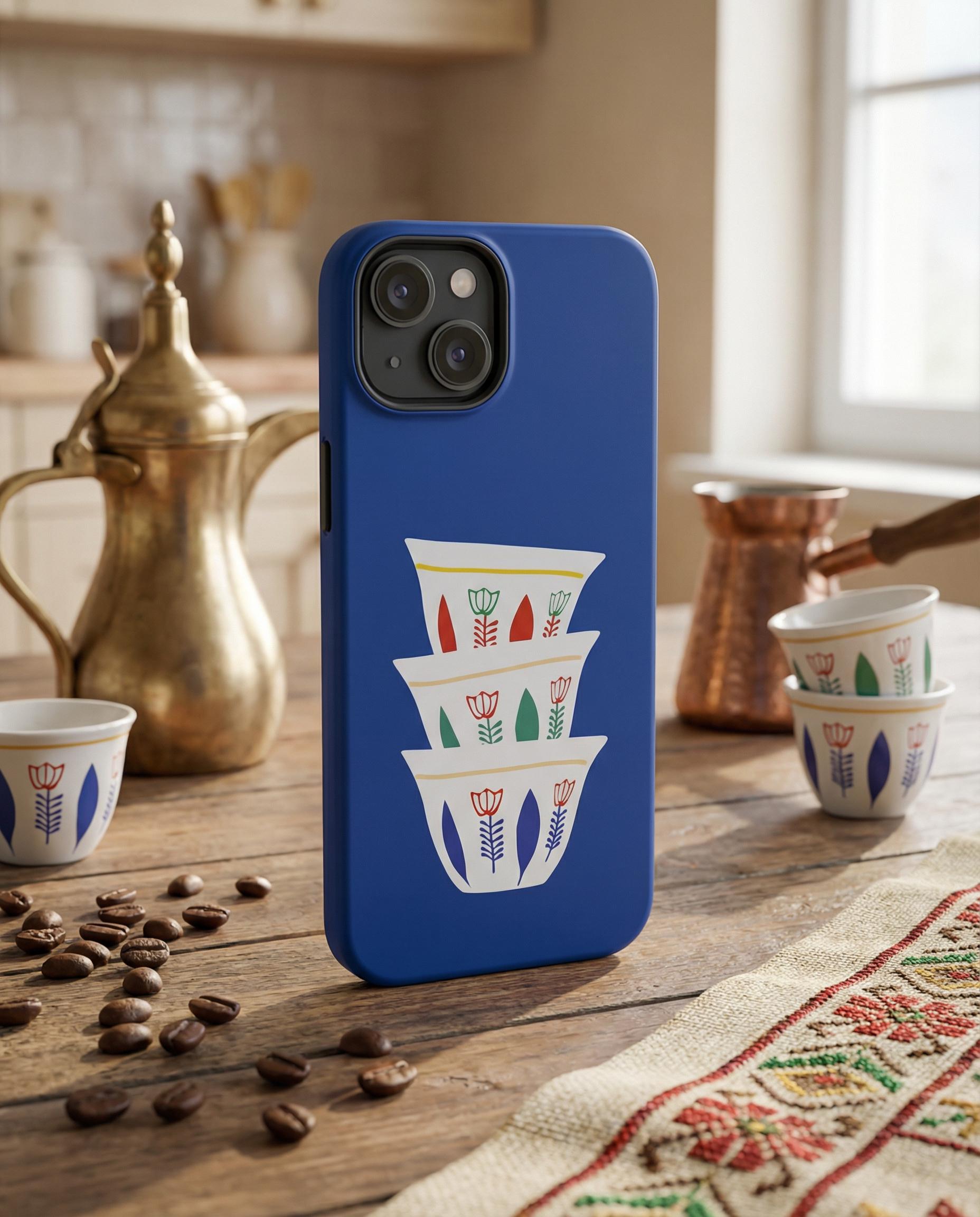 Lebanese Coffee Cup Phone Case | Arabic Finjan iPhone Cover | Middle Eastern Design
