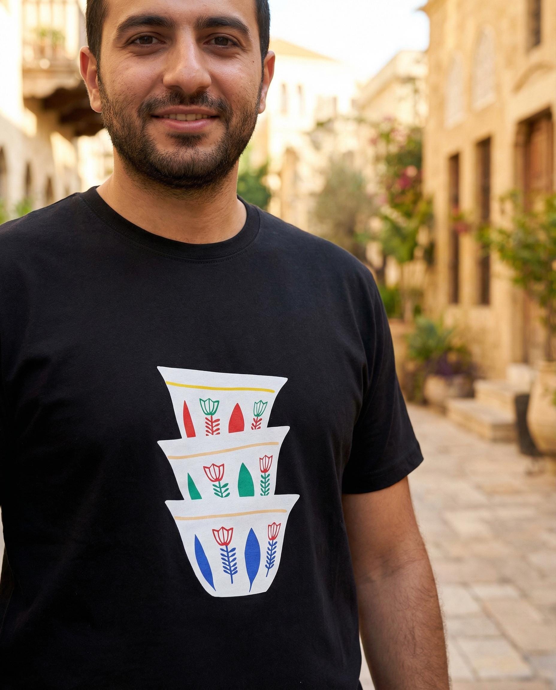 Lebanese Coffee Finjan T-Shirt | Arabic Heritage Graphic Tee